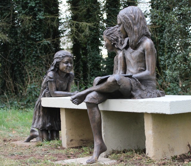 children on bench