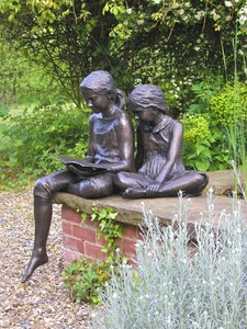 Livvy and Evie Bronze sculpture by brian alabaster