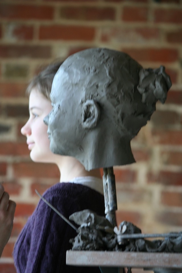 Modelling clay sculpture